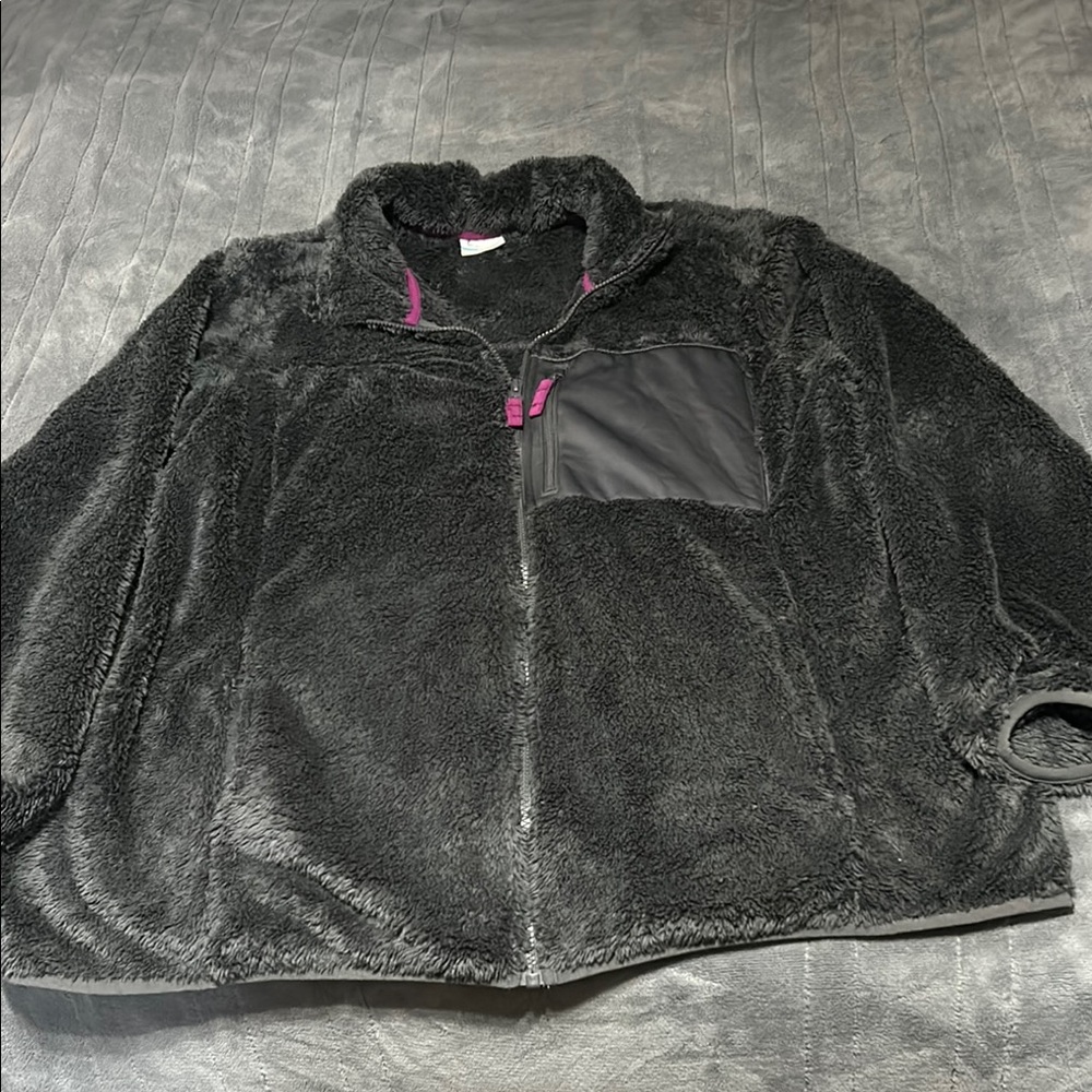 Columbia Cozy Charcoal Fleece Jacket Size 2x